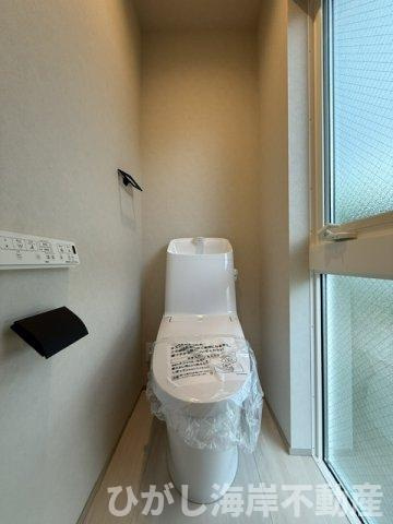 茅ヶ崎市西久保　新築戸建　全4棟のトイレ|洗浄機能付きお手洗い