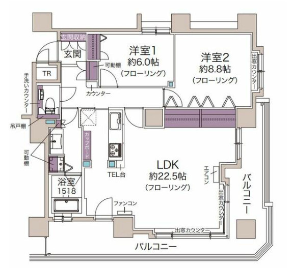 ロジェ北1の間取り
