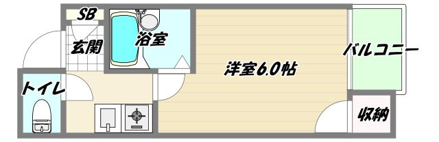 大阪市淀川区新高６丁目の賃貸マンションの間取り