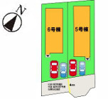 南区鶴田１丁目1期　５号棟の区画図