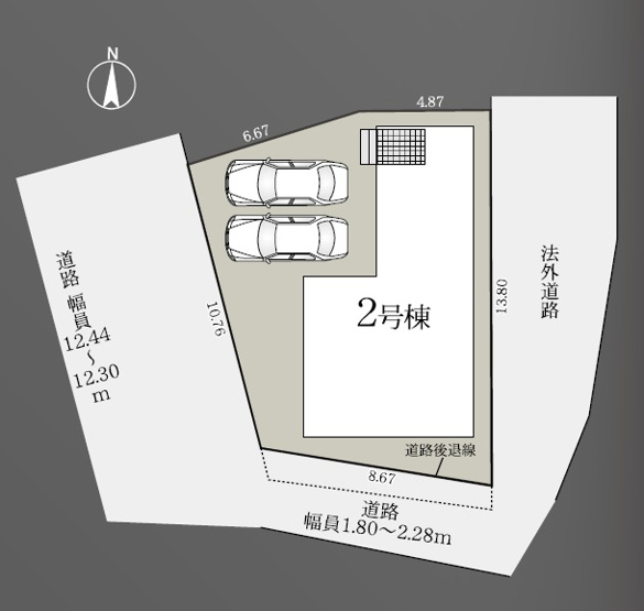 【区画図】 | 東海市加木屋町1期二号棟【仲介手数料0円】