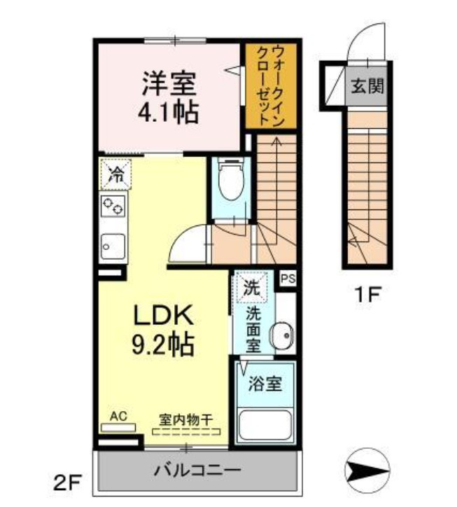 アンジュール西落合の間取り