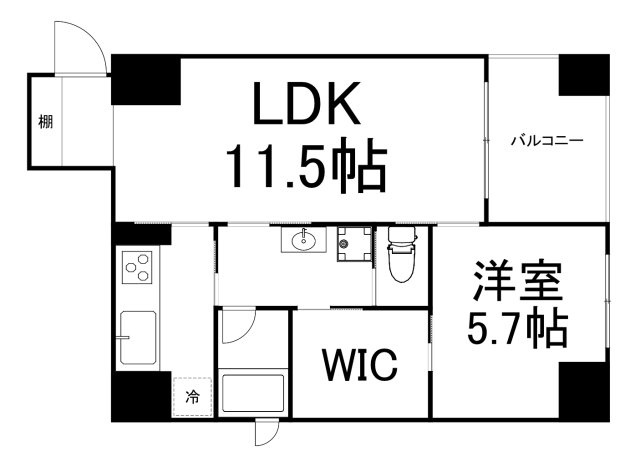 【間取り】 | ルクレ堺筋本町レジデンス