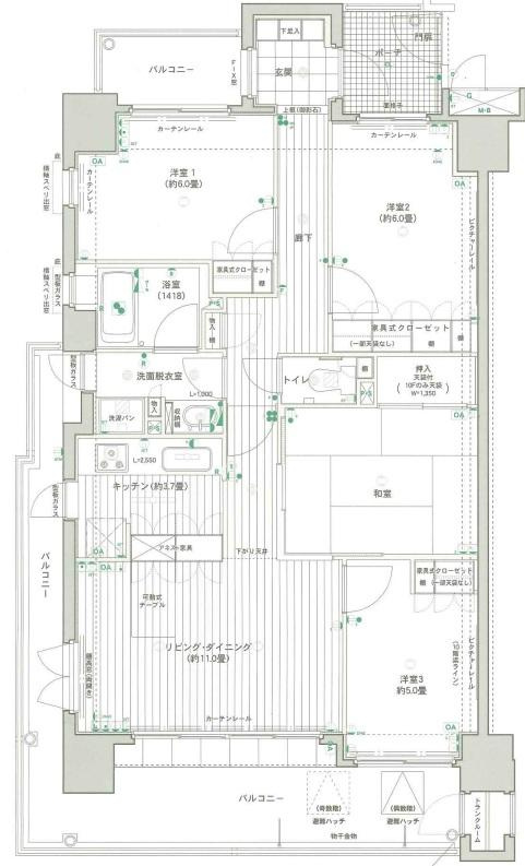 サーパス鴨部第2の間取り