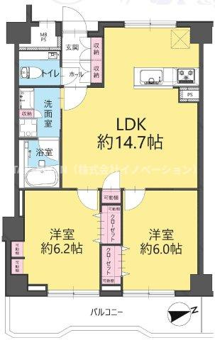 朝日江戸川橋マンションの間取り