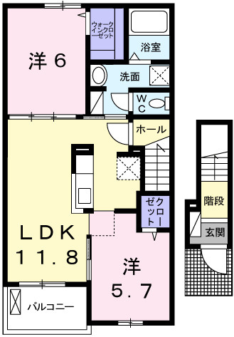 タップ　アルファＢの間取り