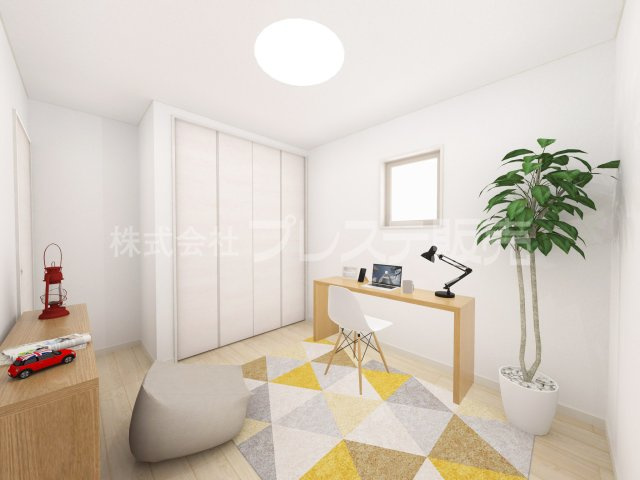 奈良市平松４丁目の新築一戸建 全７区画の洋室|２号地１階洋室完成イメージ