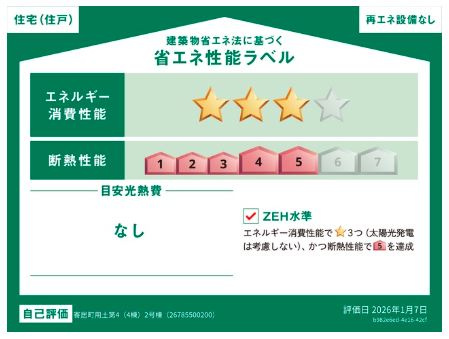 寄居町用土第４　の省エネ性能ラベル|２号棟省エネ性能ラベル