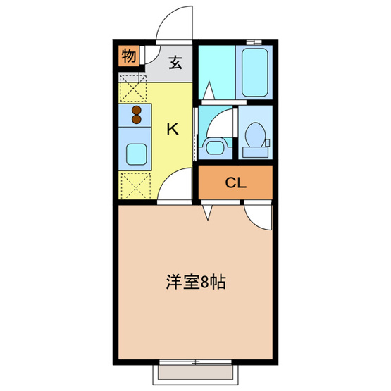 【間取り】 | グランシード駅東B