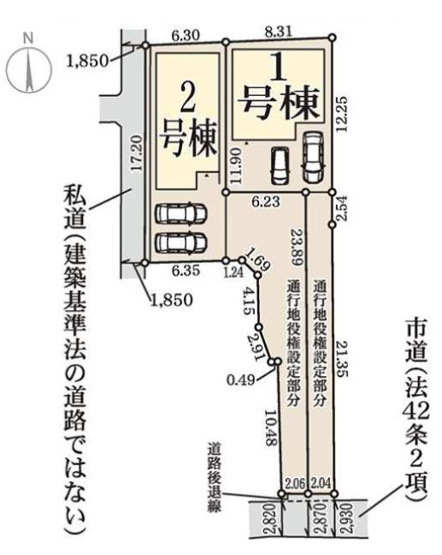 【区画図】 | 東大阪市池島町2丁目　【2号棟/全2棟】 | ラスト1邸となっております！設計＆建設性能評価付き☆国が定めた「住宅性能表示制度」において6項目で一番良い等級を取得物件☆【耐震等級、耐風等級、劣化対策等級…等】地盤サポートシステム20年保証☆