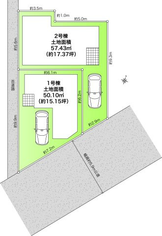 ベルガーデン西区中央2丁目（借地権付き新築戸建て）の画像