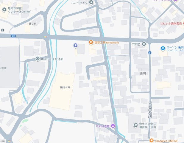 亀岡市荒塚町鍛冶ケ嶋　新築一戸建ての地図