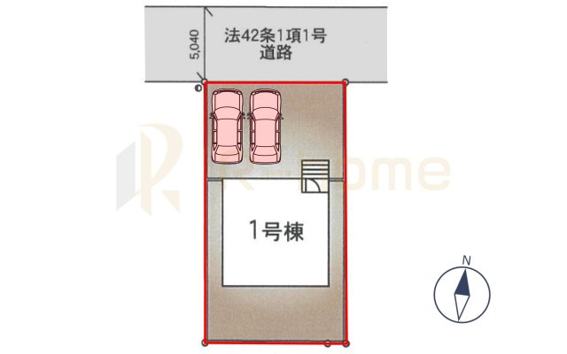 つくば市安食第2　新築戸建て　1号棟の区画図|大きなお買い物だからこそ、メリット・デメリットを伝えさせて頂きます。
R-homeにお任せください♪