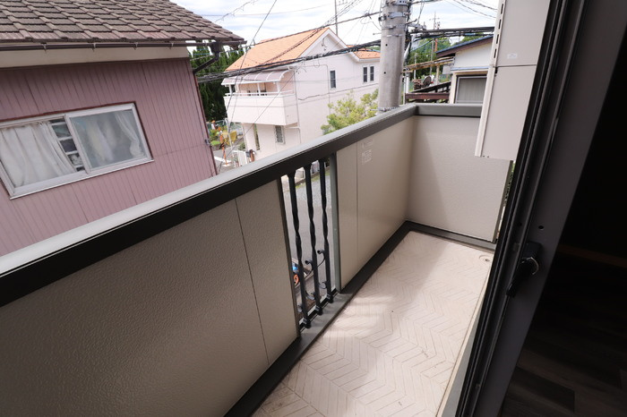 プレジュール弐番館のバルコニー
