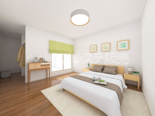 奈良市平松４丁目の新築一戸建 全７区画の洋室|４号地２階洋室（主寝室）完成イメージ／南向きですので、陽あたり良好です♪