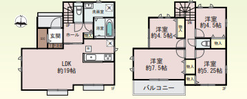 明石市大久保町高丘１丁目　新築戸建の間取り