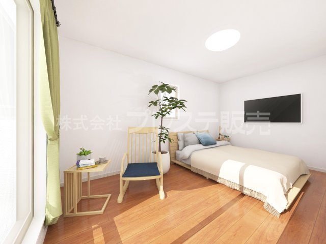 奈良市平松４丁目の新築一戸建 全７区画の洋室|６号地２階洋室（主寝室）完成イメージ／南向きですので、陽あたり良好です♪