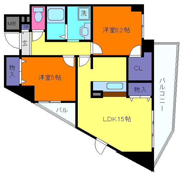 カーサコモド芦屋の間取り