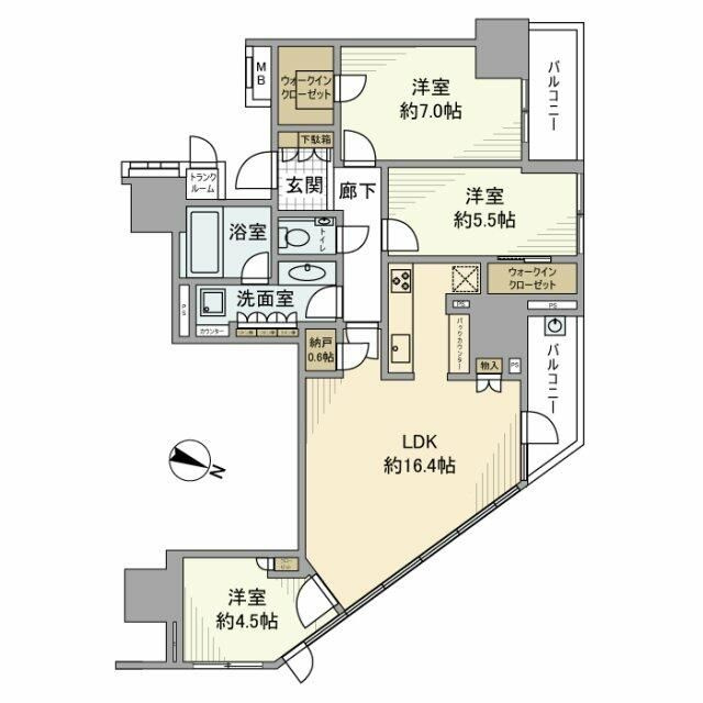 ブランズ横浜の間取り