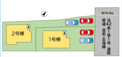 宗像市徳重2期 2号棟の区画図