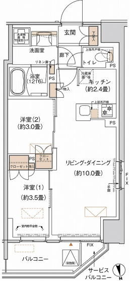 【間取り】 | プライムネクサス大森北