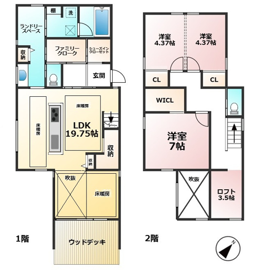 【間取り】 | 南区鶴田2丁目戸建