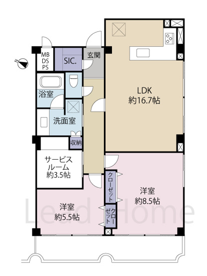 【間取り】 | 代々木ハイライズ
