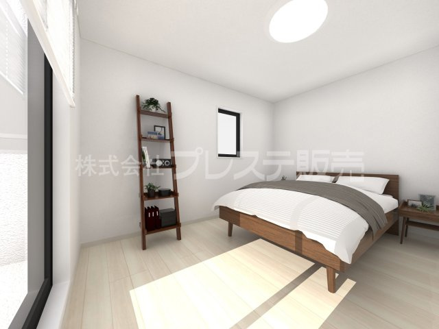 奈良市平松４丁目の新築一戸建 全７区画の洋室|７号地２階洋室（主寝室）完成イメージ／南向きですので、陽あたり良好です♪