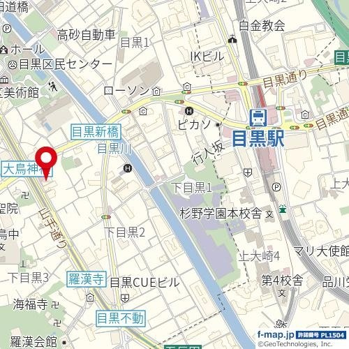 シティハウス目黒ザ・ツインＮＯＲＴＨ棟の地図