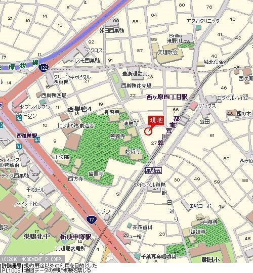 セントヒルズ巣鴨の地図