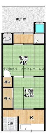萱島東2丁目平屋　賃貸の間取り