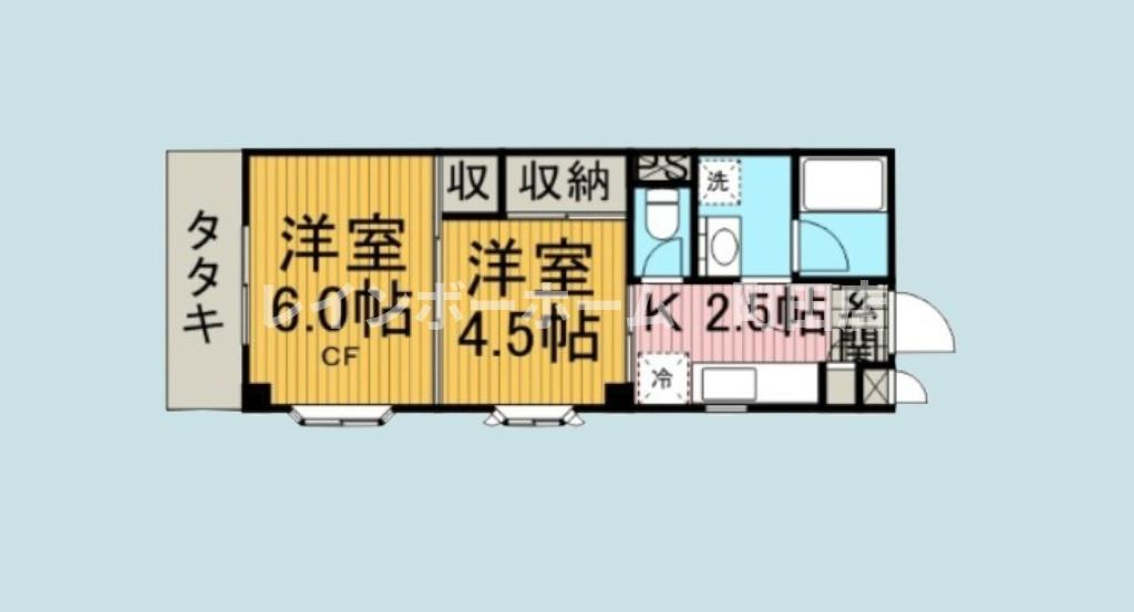 メッツ町田※初期費用分割後払いサービス利用可能物件の間取り