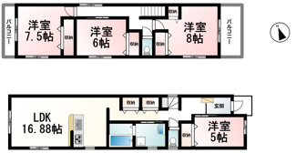 【間取り】 | 大江１丁目　２号地