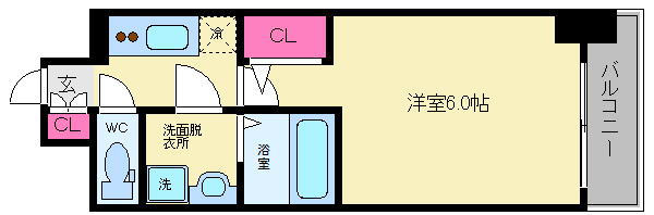エスリード難波ザ・アークの間取り|エスリード難波ザ・アーク　間取り