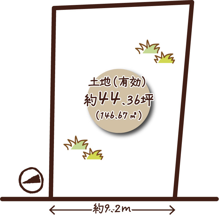 上桂御正町　建築条件無土地の土地図