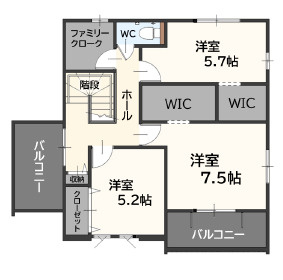 宗像市原町1期 2号棟の間取り