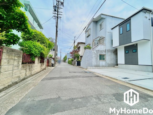 北区成願寺の前面道路含む現地写真