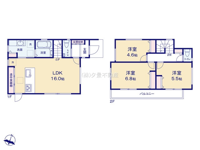 《仲介手数料無料》ふじみ野市桜ケ丘３丁目22-60新築一戸建てフェリシティの間取り