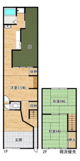 【間取り】 | 寺町211番1貸家