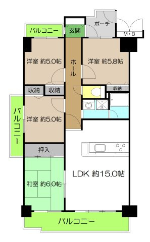 【間取り】 | サーパス高須二番館