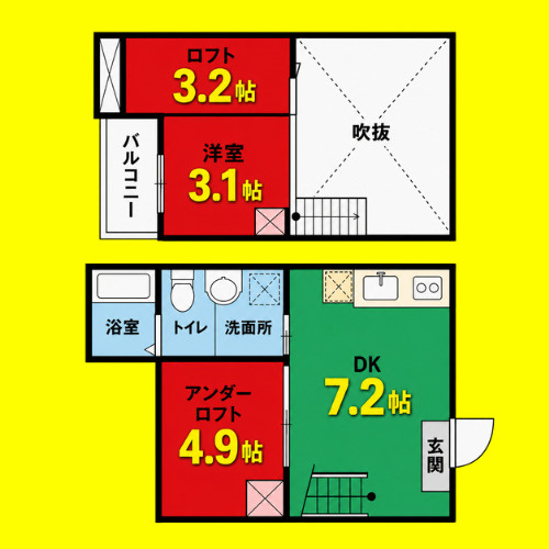 サンエイブリッジⅠ(サンエイブリッジワン)　名古屋市賃貸　仲介手数料無料の間取り