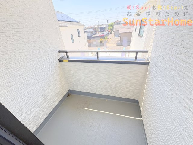 【サンスターホーム】青梅市新町5丁目　新築B号棟のバルコニー