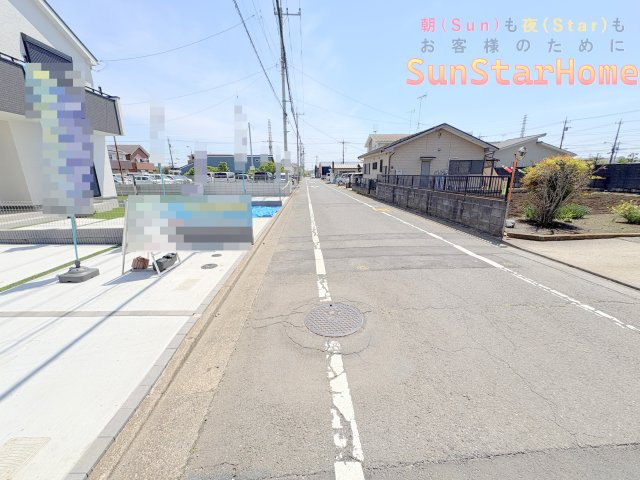 【サンスターホーム】青梅市新町5丁目　新築B号棟の前面道路含む現地写真