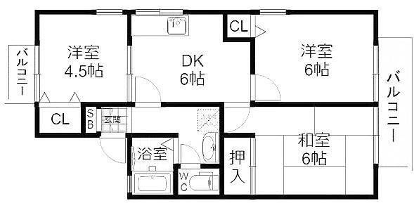【間取り】 | セジュール大桐