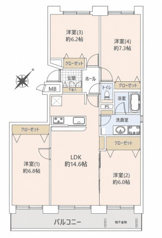パーソナルハイツ星置駅前の間取り
