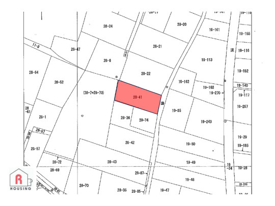 【売土地】秋田市港北新町の土地図