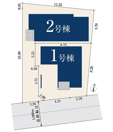 市川市相之川１丁目１０９②の区画図