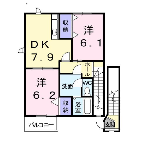 プロムナードつきのわの間取り