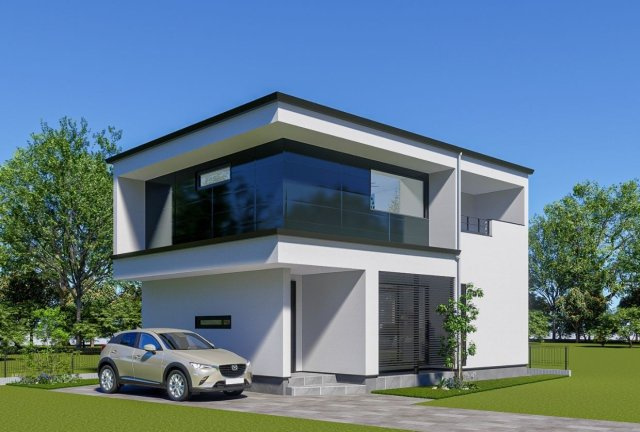 nattoku住宅　柏井町モデルハウスの外観パース|外観パースです