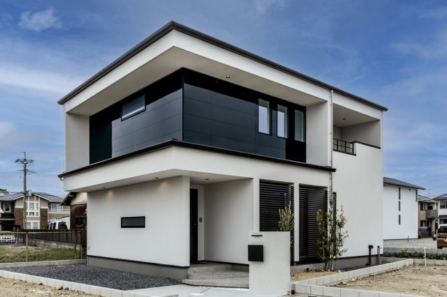 nattoku住宅　柏井町モデルハウスの外観パース|外観パースです